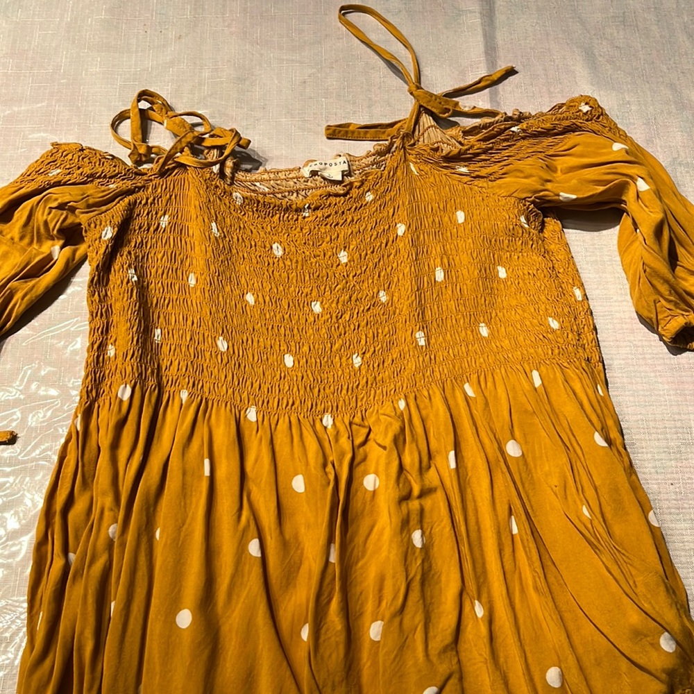 Cute yellow half off shoulder